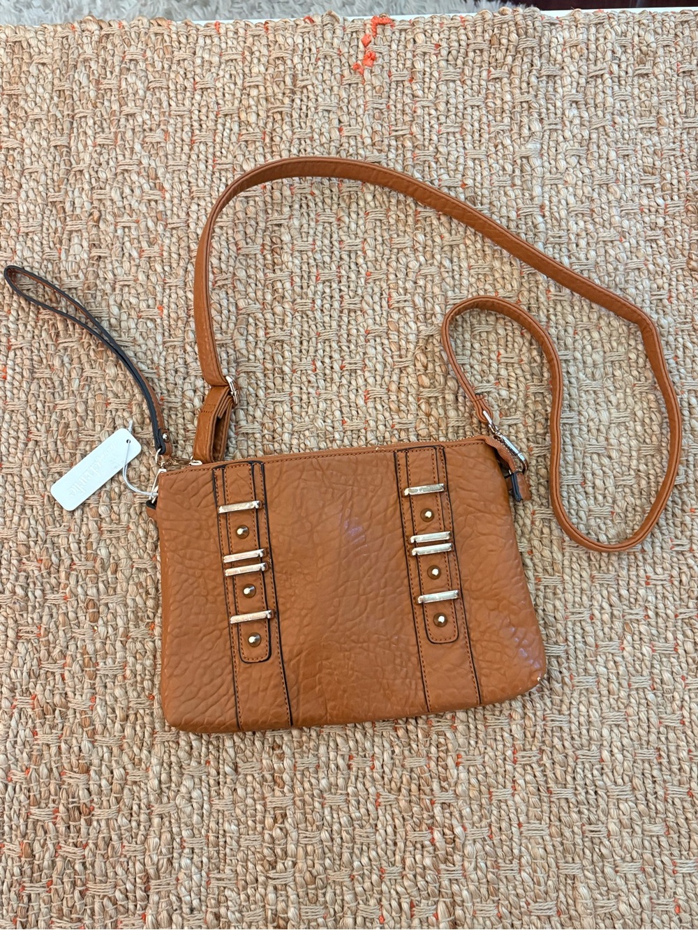 Charming Charlie Cognac Crossbody Bag with Gold  Hardware NWT
